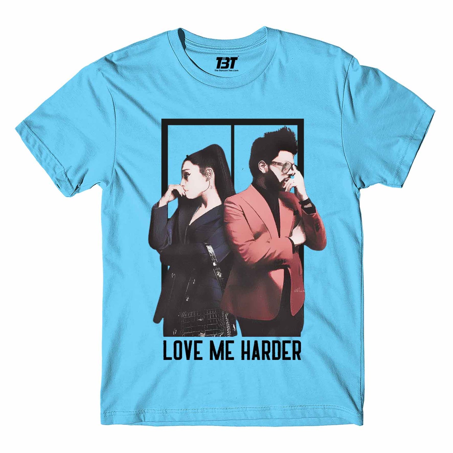 the weeknd love me harder t-shirt music band buy online india the banyan tee tbt men women girls boys unisex Sky Blue
