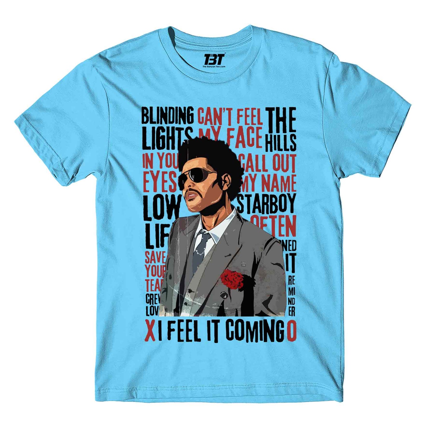 the weeknd starboy symphony t-shirt music band buy online india the banyan tee tbt men women girls boys unisex sky blue