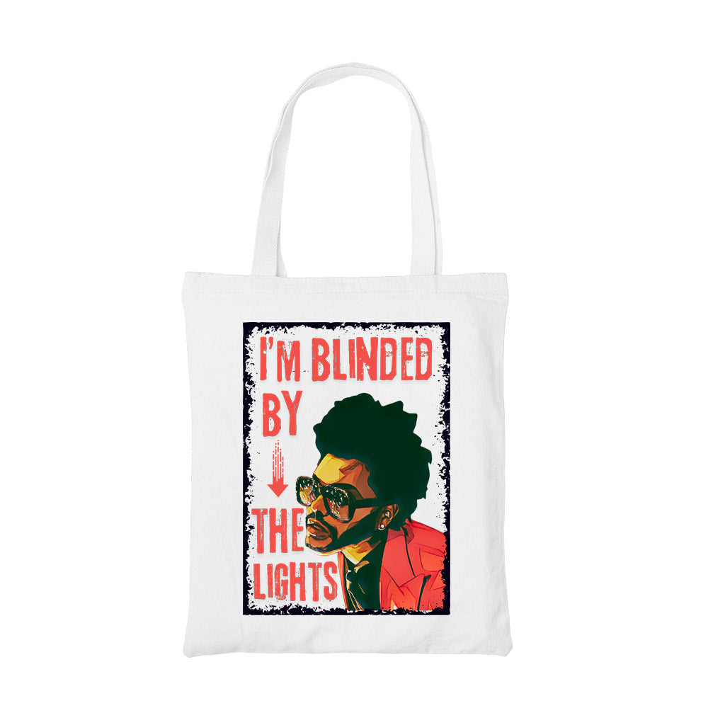 the weeknd i'm blinded by the lights tote bag cotton printed music band buy online india the banyan tee tbt men women girls boys unisex