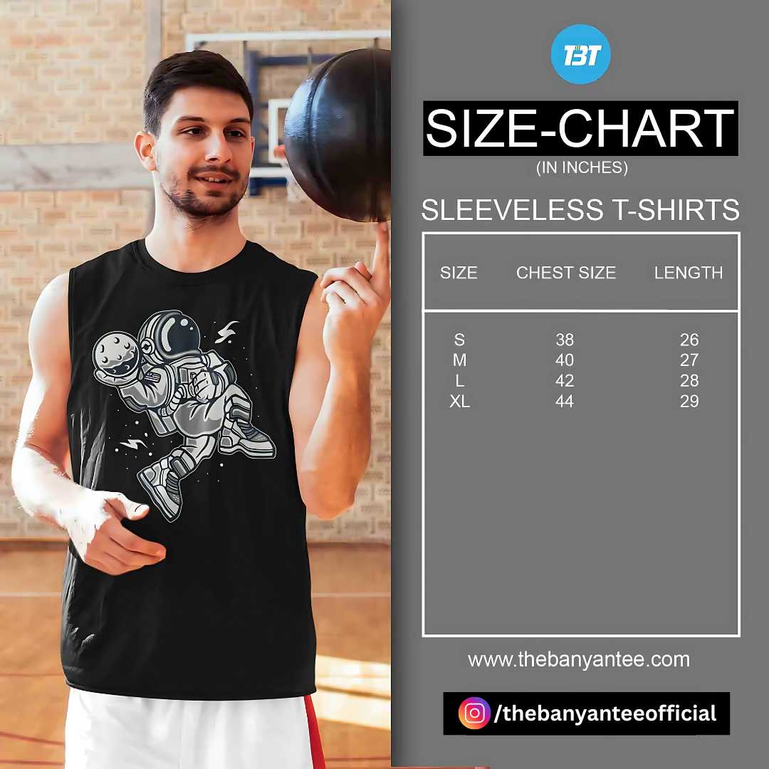 sleeveless t shirt size chart by the banyan tee
