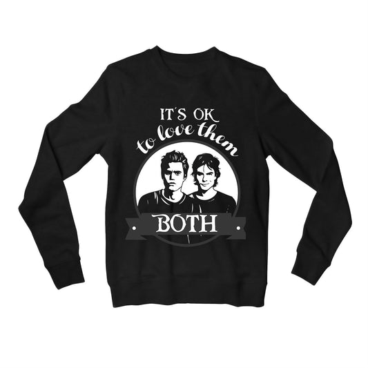 The Vampire Diaries Sweatshirt - Love Them Both Sweatshirt The Banyan Tee TBT