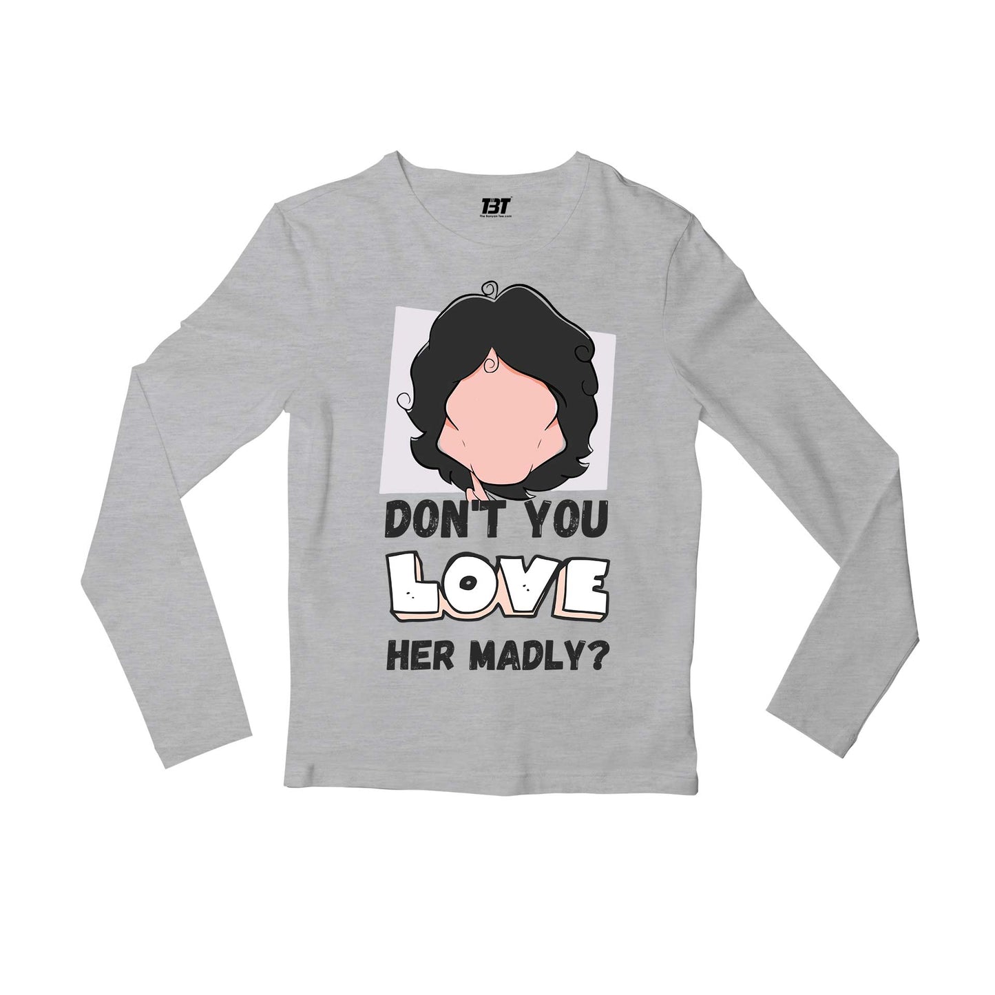 the doors love her madly full sleeves long sleeves music band buy online india the banyan tee tbt men women girls boys unisex gray