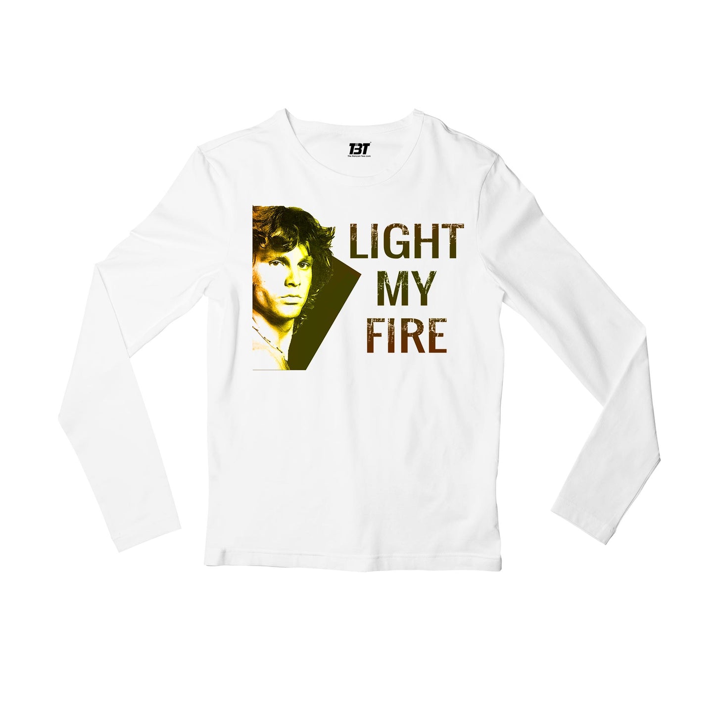 the doors light my fire full sleeves long sleeves music band buy online india the banyan tee tbt men women girls boys unisex white