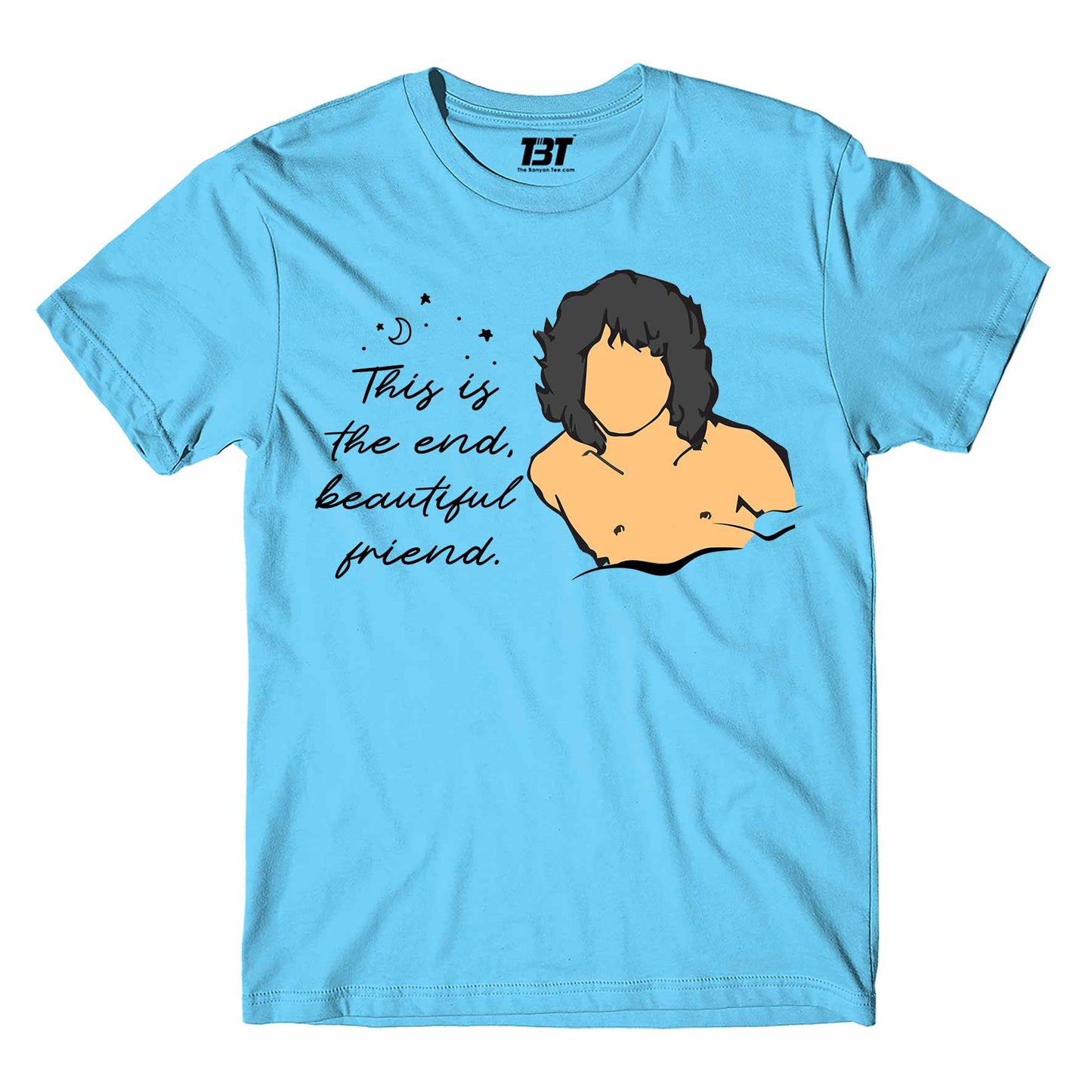 the doors the end t-shirt music band buy online india the banyan tee tbt men women girls boys unisex sky blue