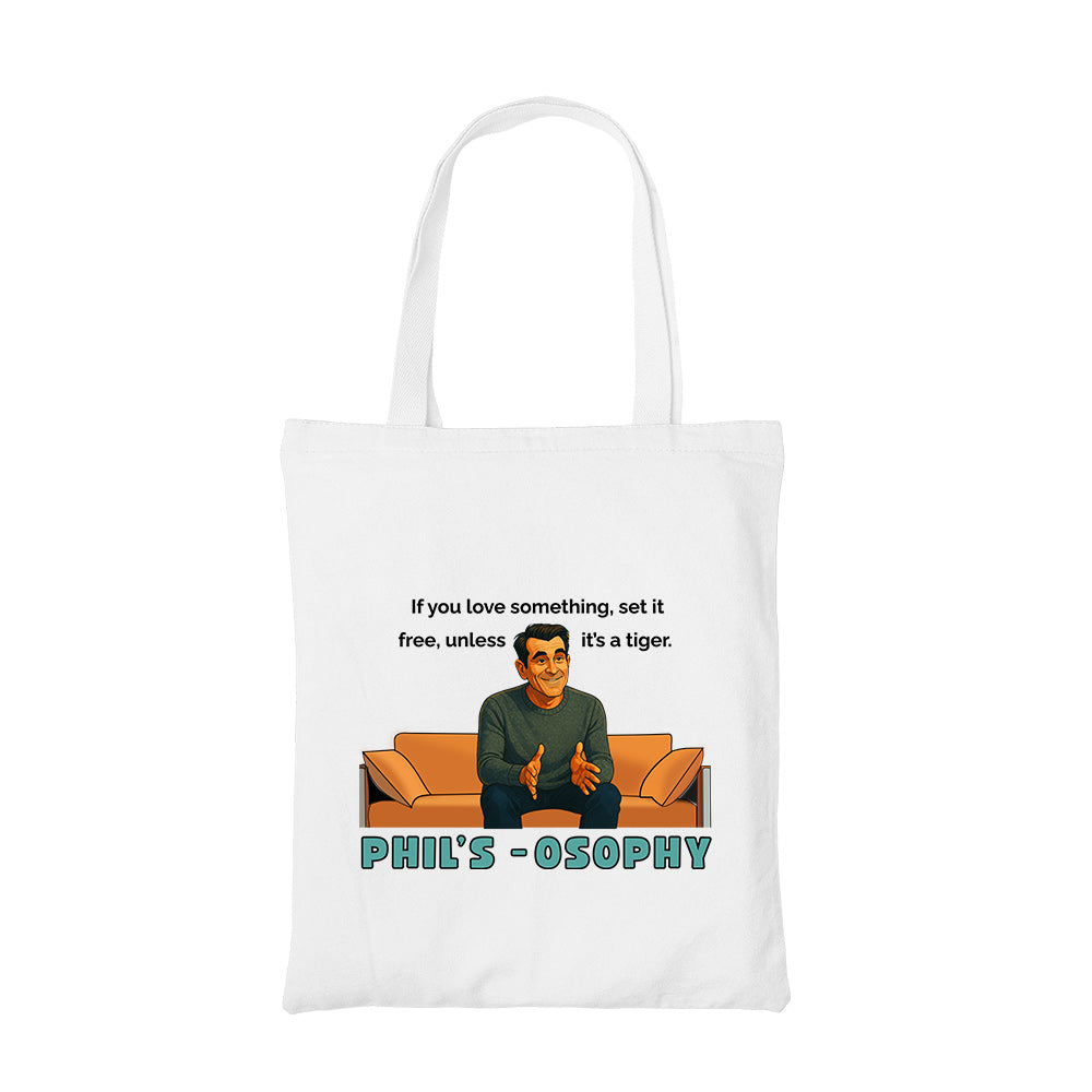 modern family philsosophy tote bag cotton printed tv & movies buy online india the banyan tee tbt men women girls boys unisex