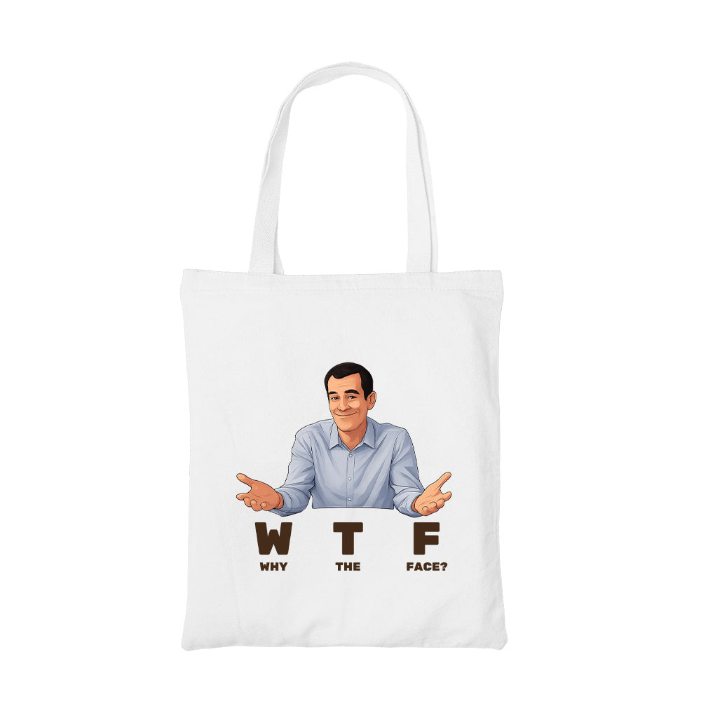modern family why the face tote bag cotton printed tv & movies buy online india the banyan tee tbt men women girls boys unisex