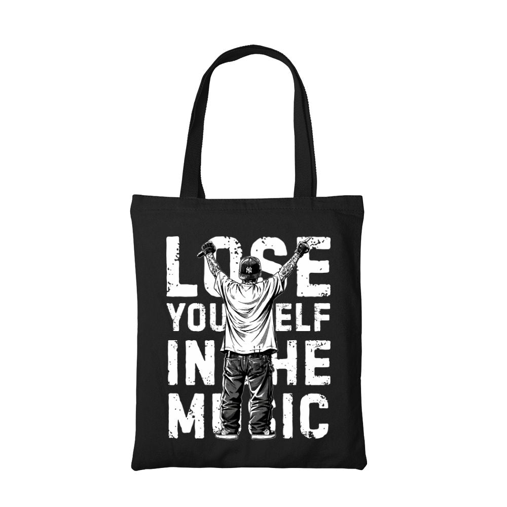 eminem lose yourself in the music tote bag cotton printed music band buy online india the banyan tee tbt men women girls boys unisex