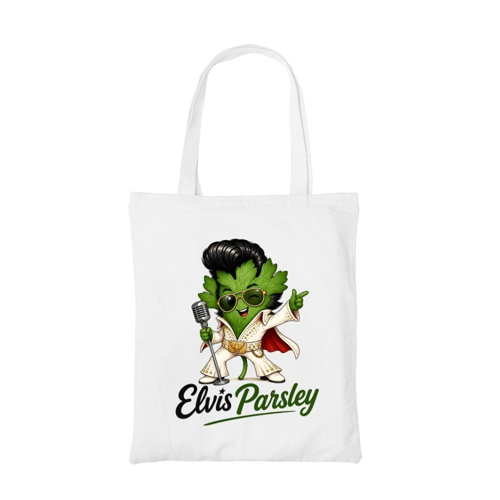 elvis presley parsley tote bag cotton printed music band buy online india the banyan tee tbt men women girls boys unisex