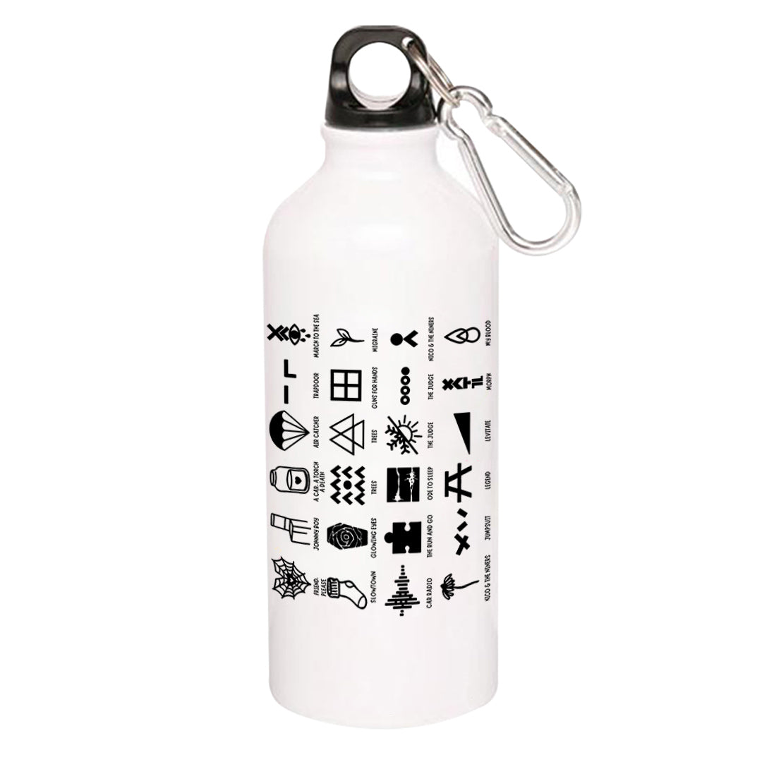 twenty one pilots 24 tattoos sipper steel water bottle flask gym shaker music band buy online india the banyan tee tbt men women girls boys unisex