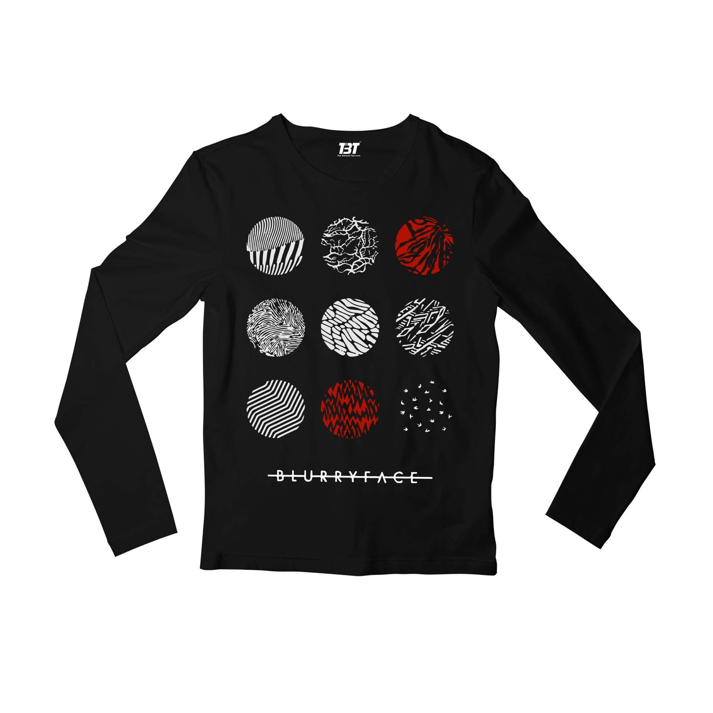 twenty one pilots blurry face full sleeves long sleeves music band buy online india the banyan tee tbt men women girls boys unisex black