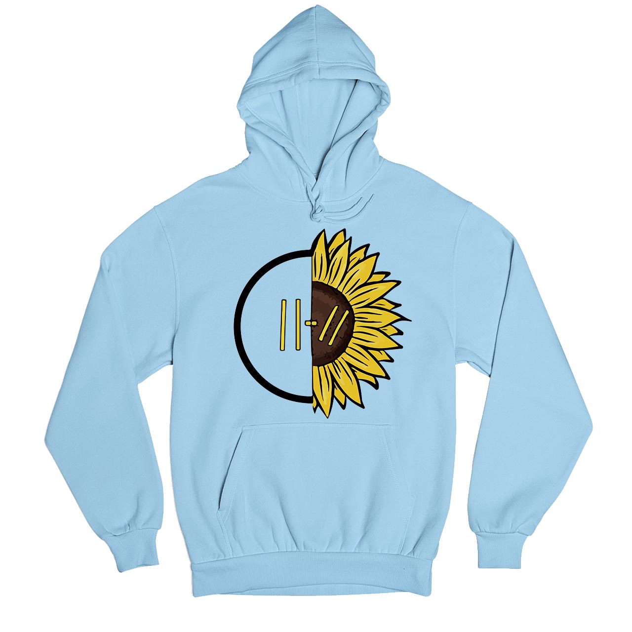 twenty one pilots the sunflower hoodie hooded sweatshirt winterwear music band buy online india the banyan tee tbt men women girls boys unisex baby blue