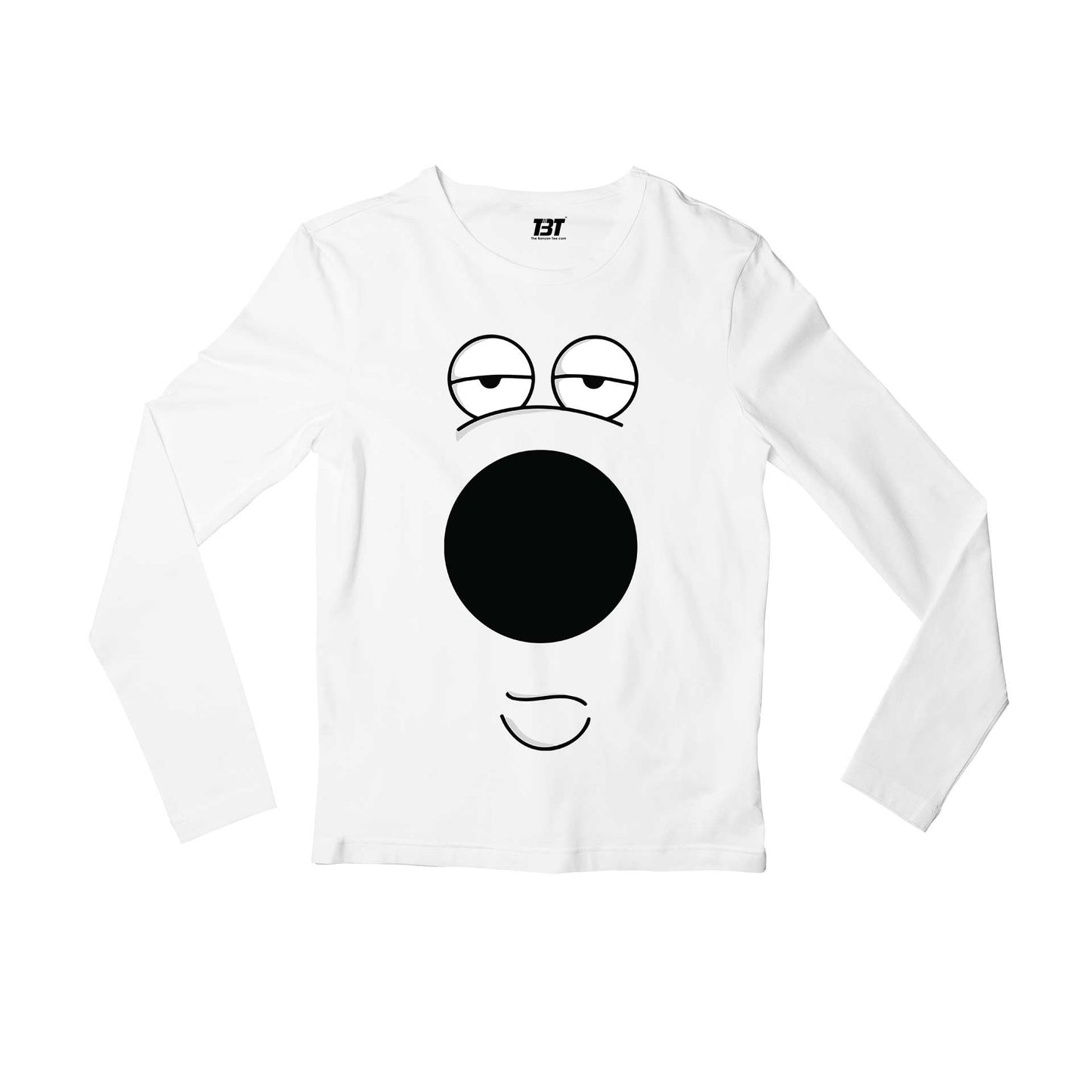 family guy brian full sleeves long sleeves tv & movies buy online india the banyan tee tbt men women girls boys unisex white