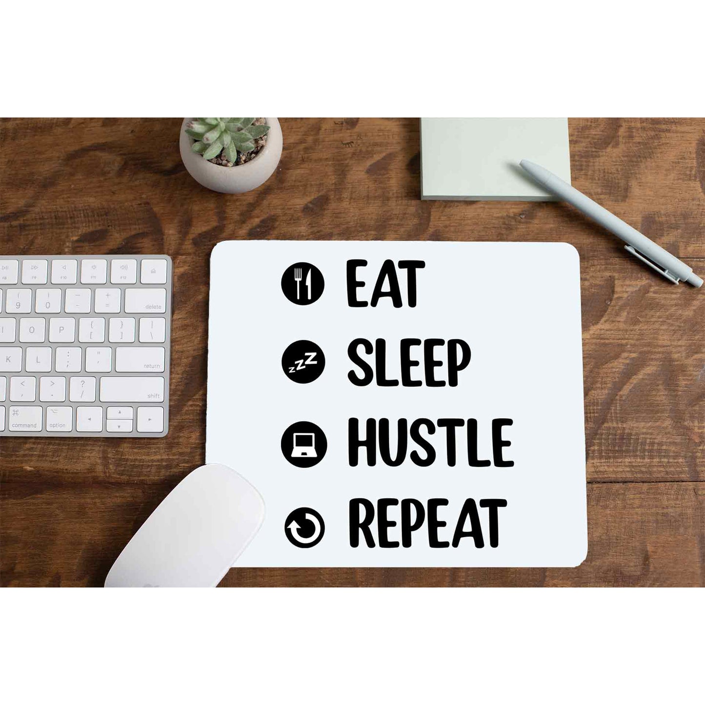 printed eat sleep hustle repeat mousepad logitech large anime printed graphic stylish buy online india the banyan tee tbt men women girls boys unisex