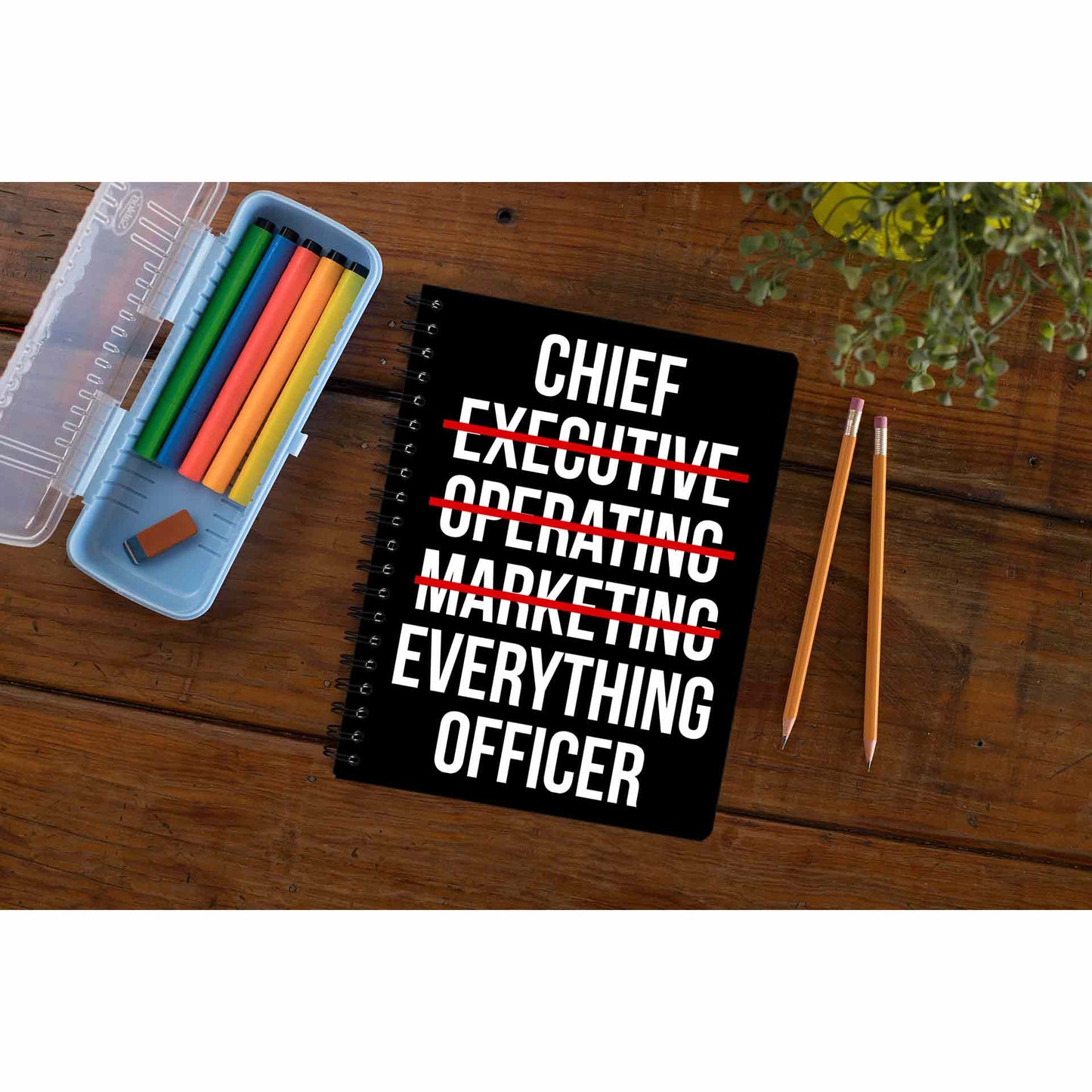 printed chief everything officer notebook notepad diary buy online india the banyan tee tbt unruled