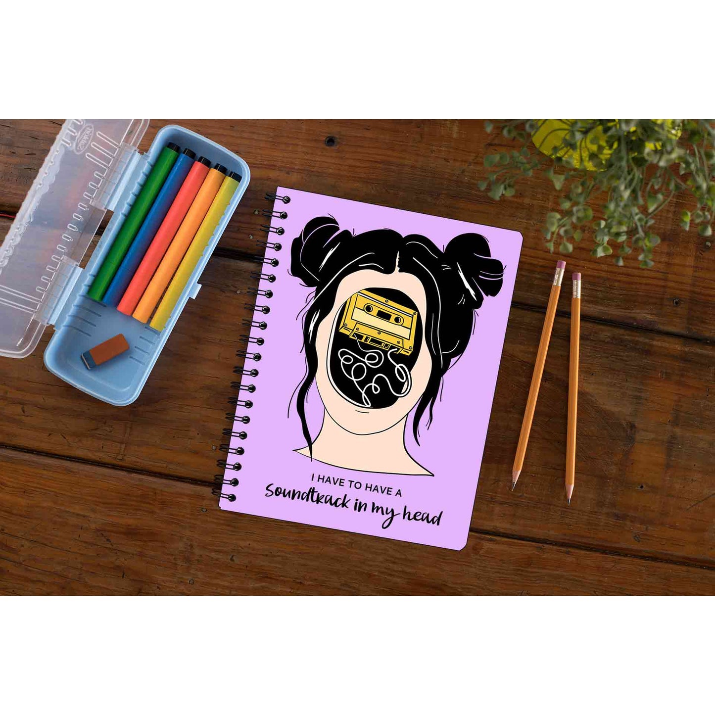 printed soundtrack in my head notebook notepad diary buy online india the banyan tee tbt unruled