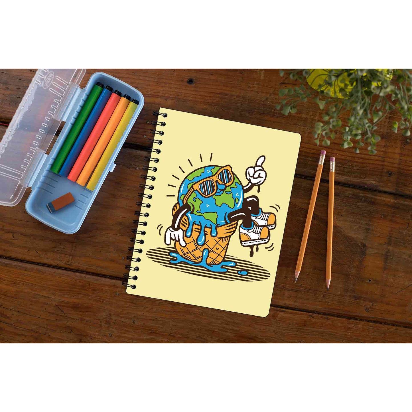 printed global warming notebook notepad diary buy online india the banyan tee tbt unruled