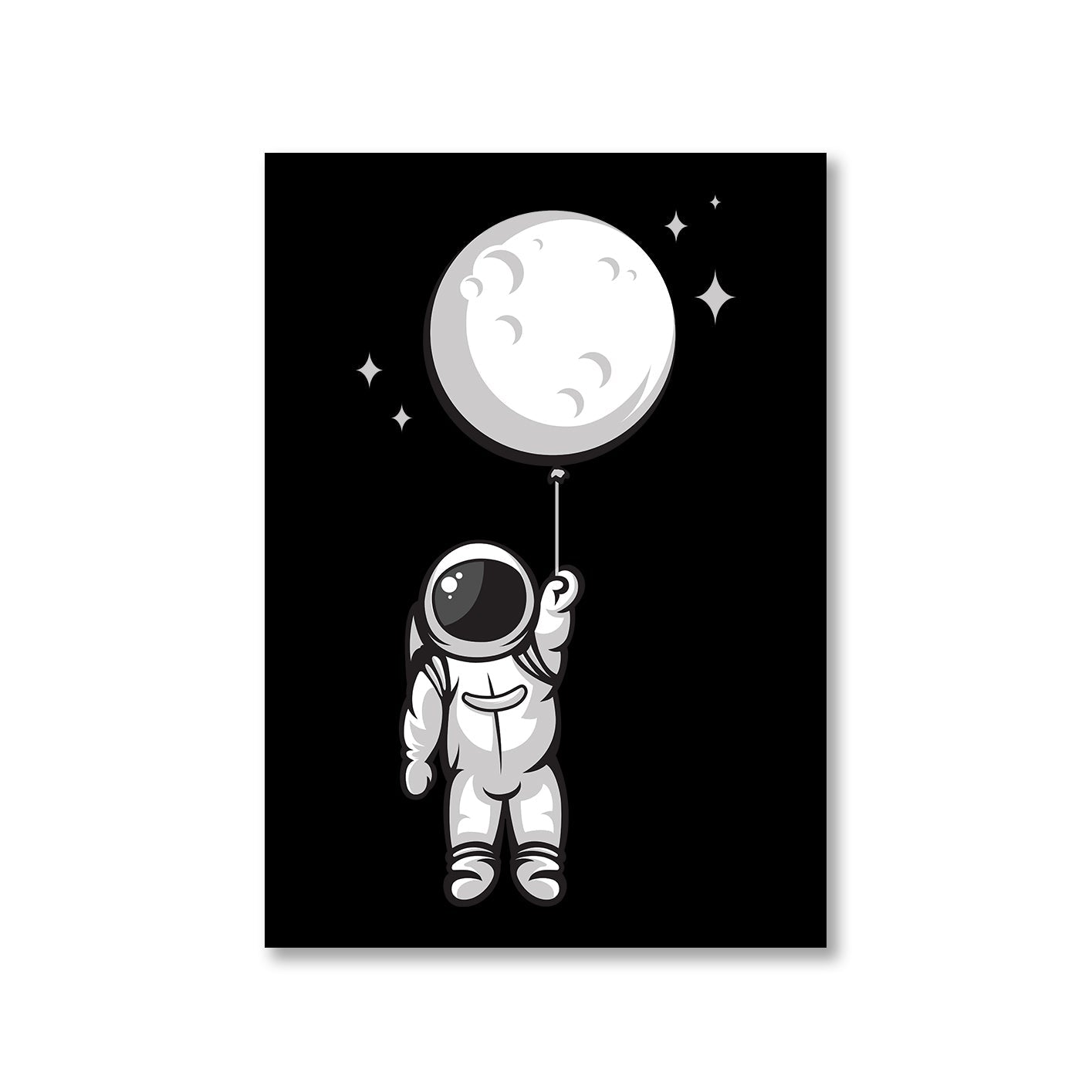 printed moon balloon poster wall art buy online india the banyan tee tbt a4