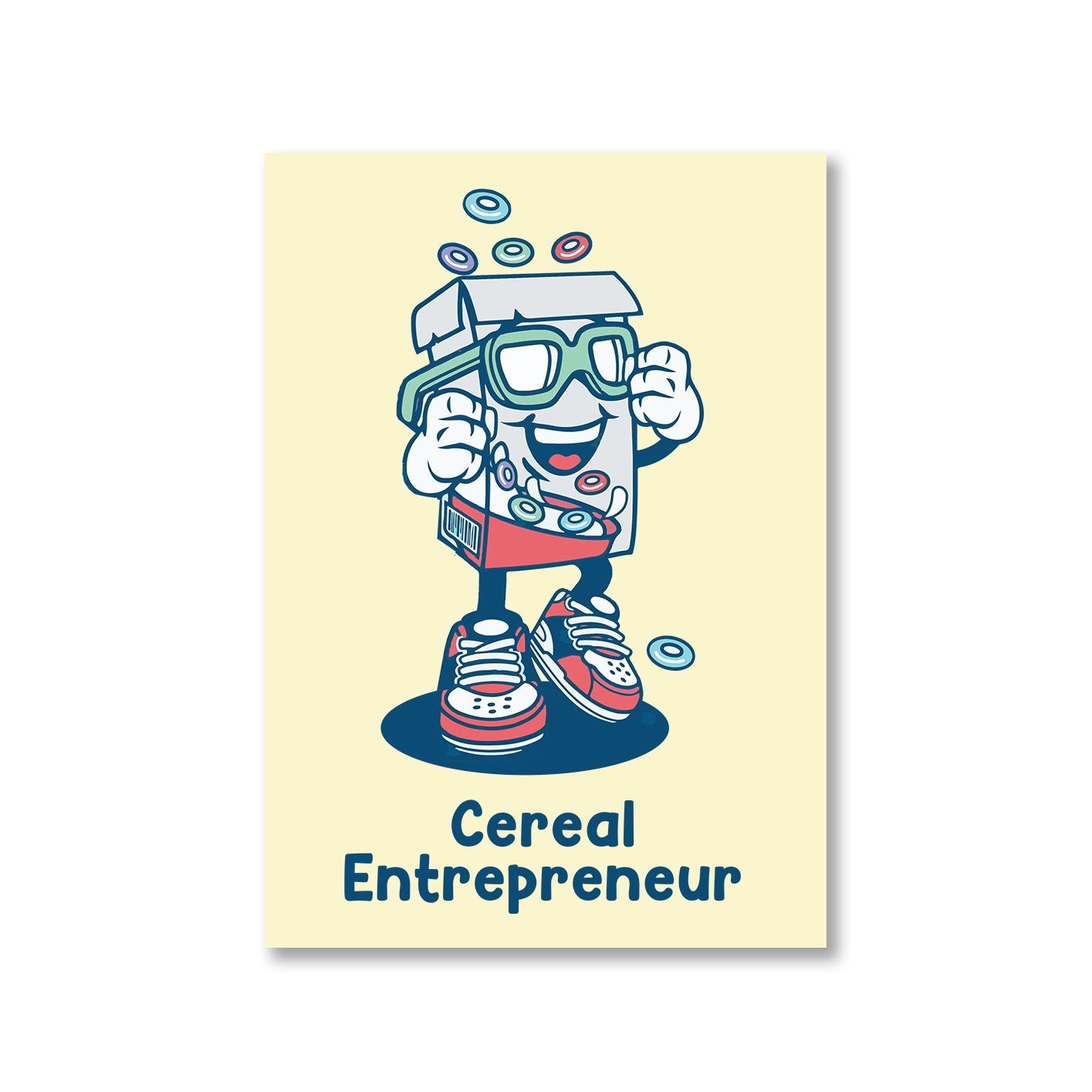 printed cereal entrepreneur poster wall art buy online india the banyan tee tbt a4