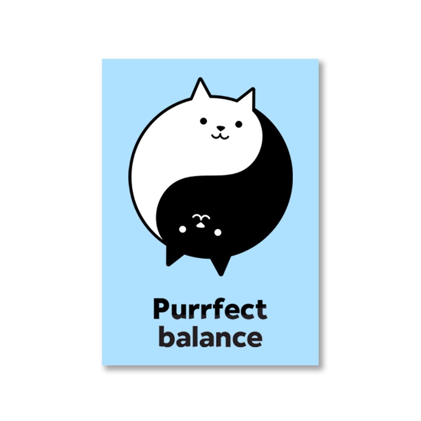 printed purrfect balance poster wall art buy online india the banyan tee tbt a4