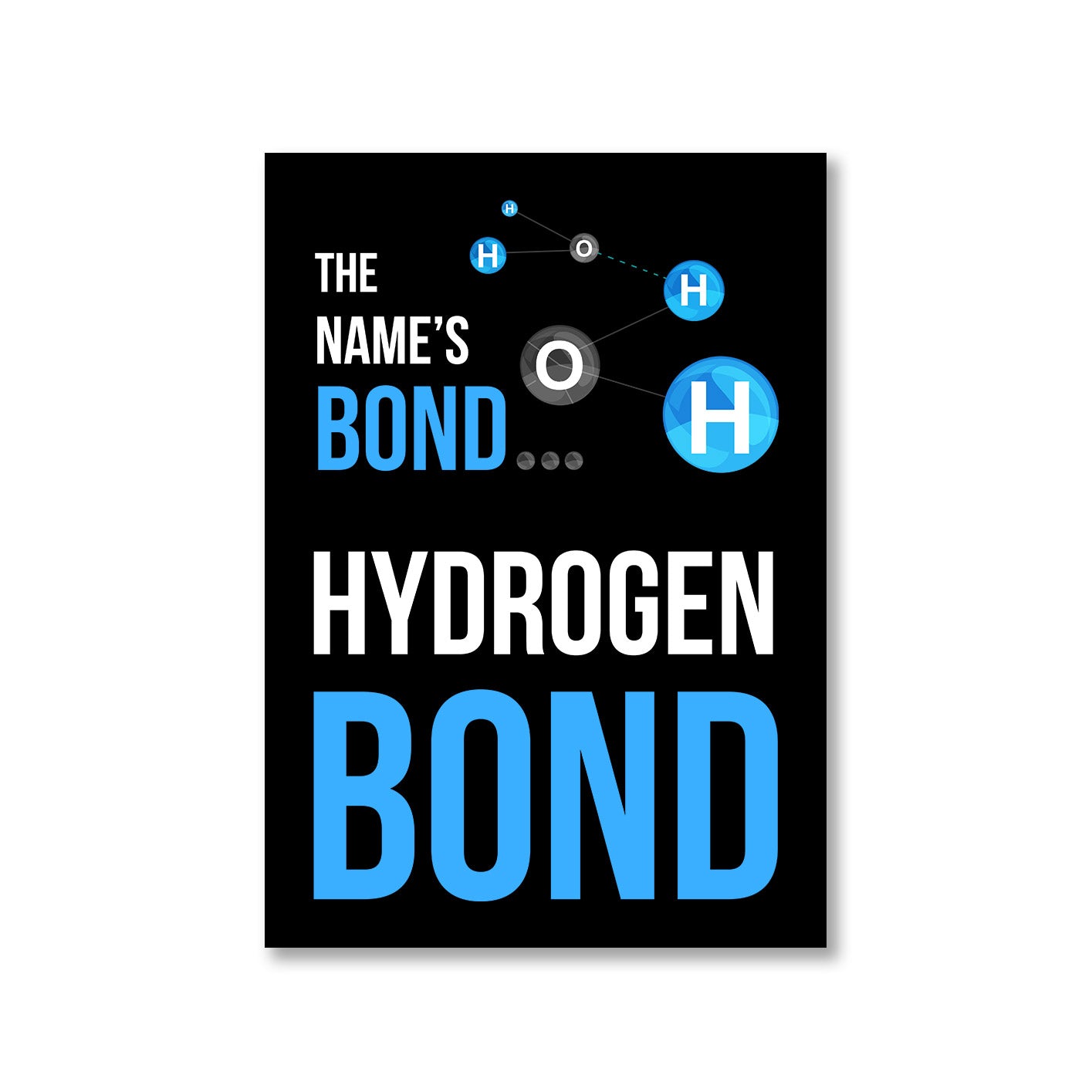 printed hydrogen bond poster wall art buy online india the banyan tee tbt a4