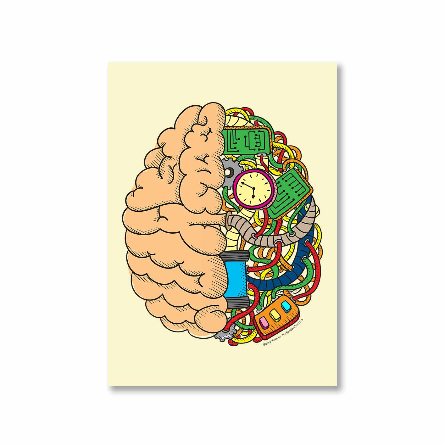 printed the brain anatomy poster wall art buy online india the banyan tee tbt a4