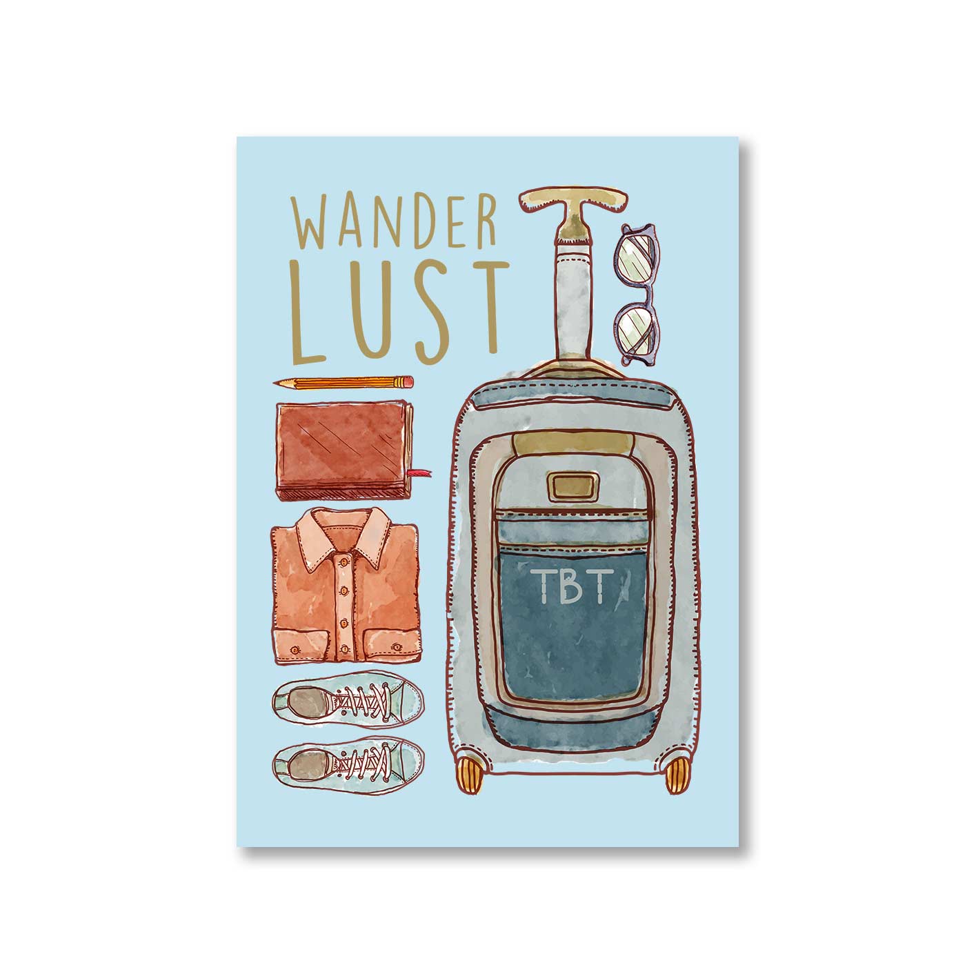 printed wanderlust poster wall art buy online india the banyan tee tbt a4