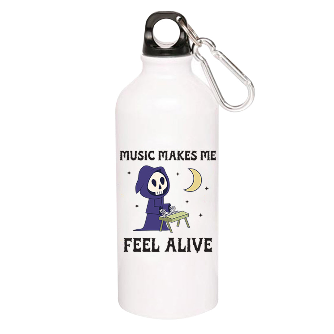 printed music makes me sipper steel water bottle flask gym shaker printed graphic stylish buy online india the banyan tee tbt men women girls boys unisex