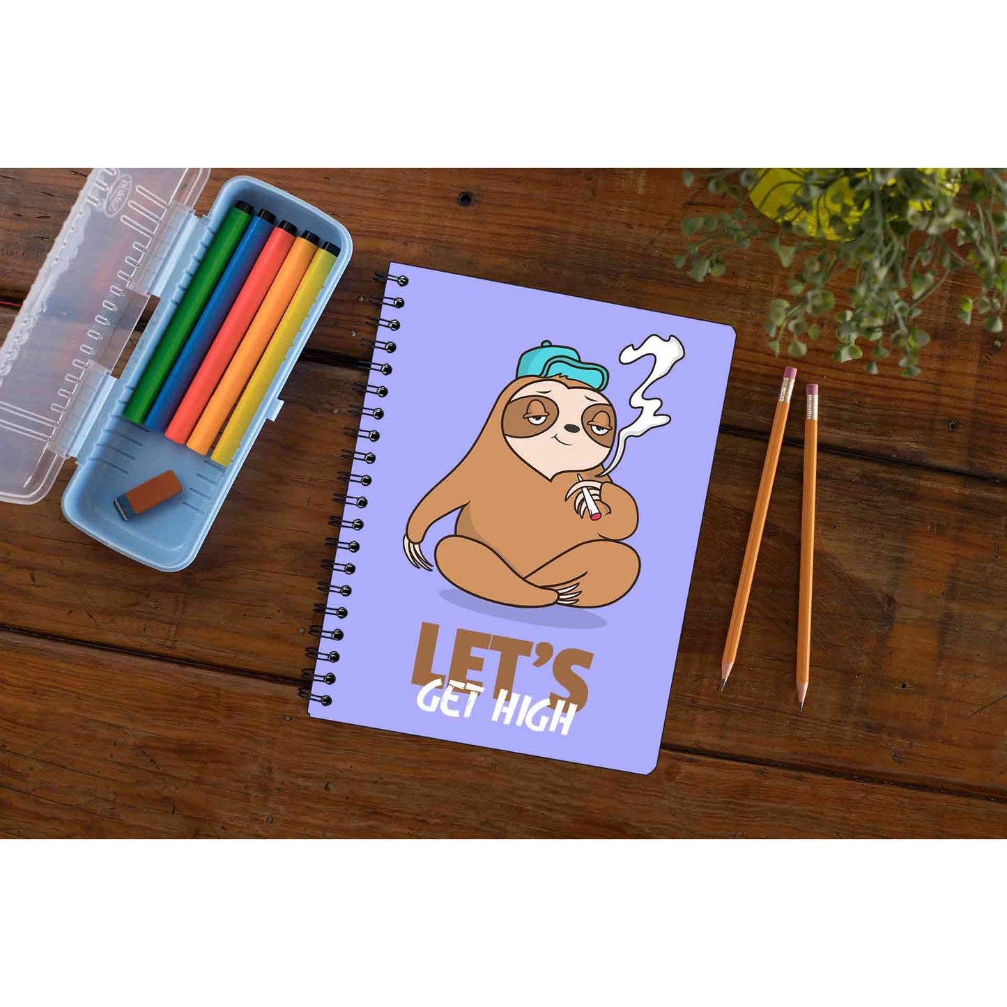 printed high sloth notebook notepad diary buy online india the banyan tee tbt unruled