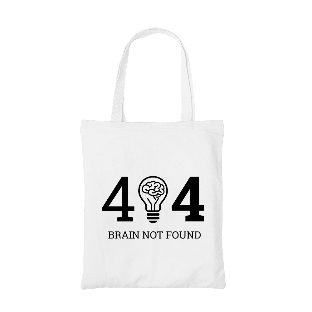 printed error 404 tote bag cotton printed printed graphic stylish buy online india the banyan tee tbt men women girls boys unisex