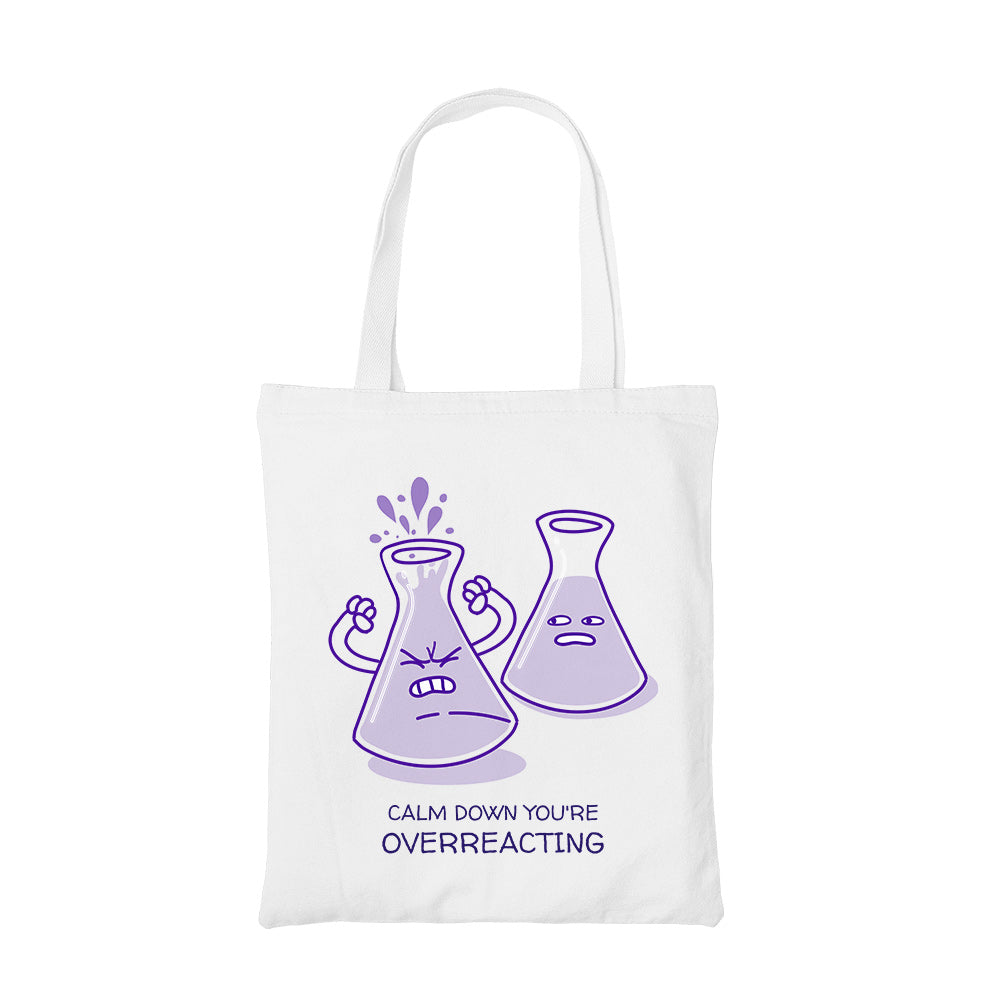 printed overreacting tote bag cotton printed printed graphic stylish buy online india the banyan tee tbt men women girls boys unisex