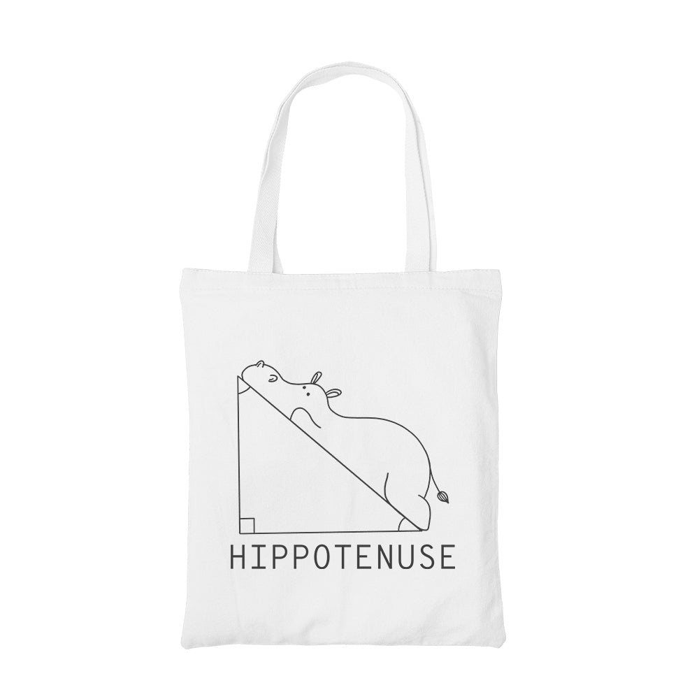 printed hippotenuse tote bag cotton printed printed graphic stylish buy online india the banyan tee tbt men women girls boys unisex