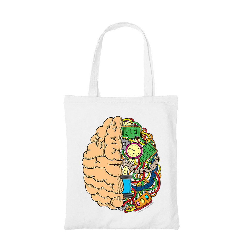 printed the brain anatomy tote bag cotton printed printed graphic stylish buy online india the banyan tee tbt men women girls boys unisex