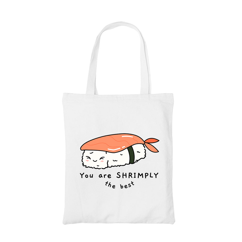 printed shrimply the best tote bag cotton printed printed graphic stylish buy online india the banyan tee tbt men women girls boys unisex