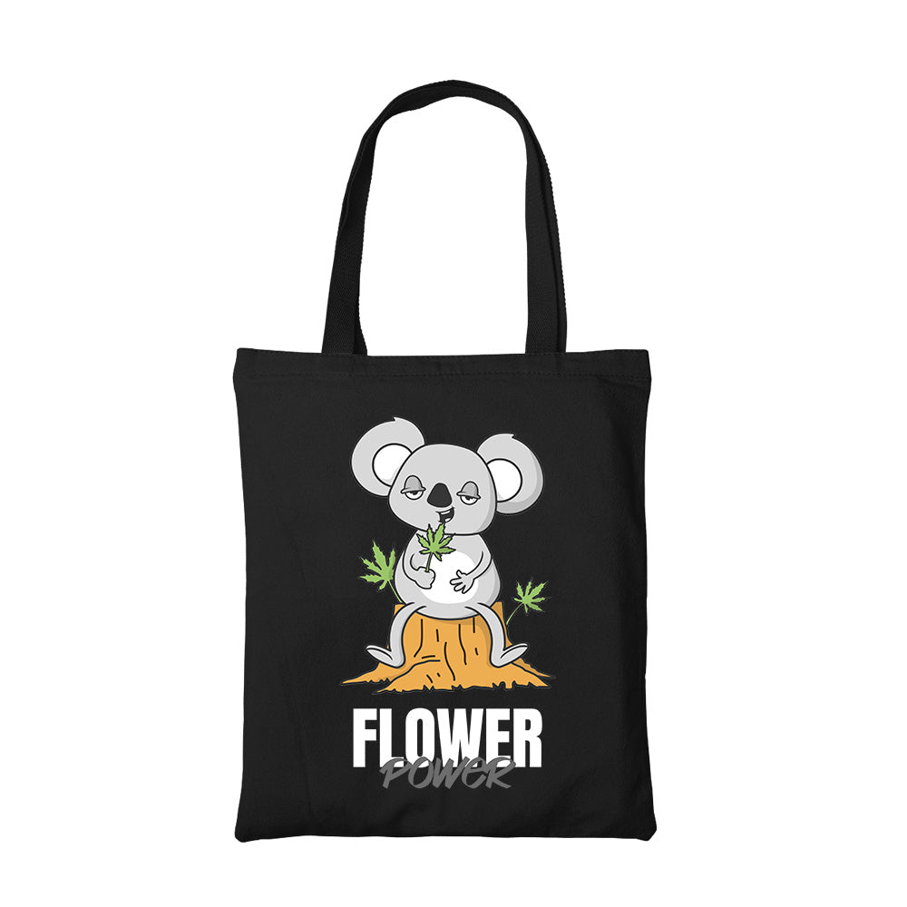 printed flower power tote bag cotton printed printed graphic stylish buy online india the banyan tee tbt men women girls boys unisex