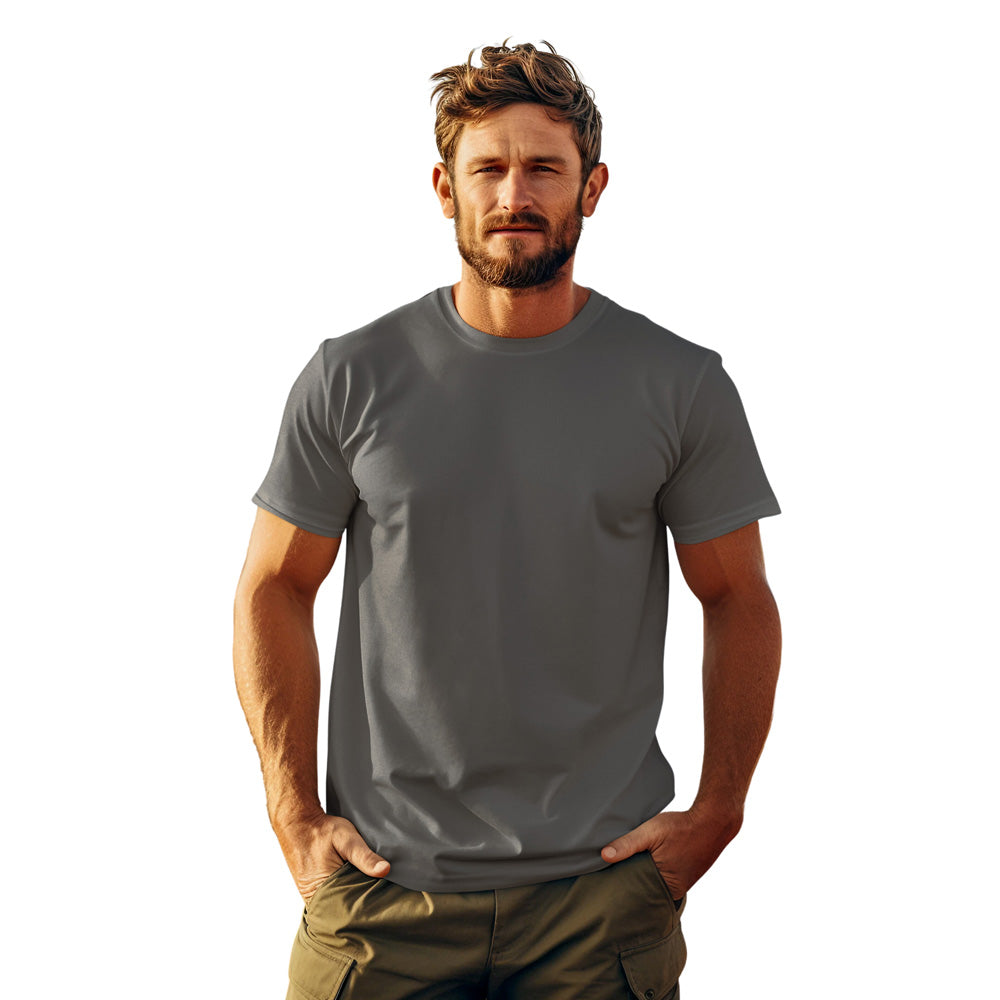 Steel Grey T shirt Premium Cotton 50 OFF 🤑 - Main Image