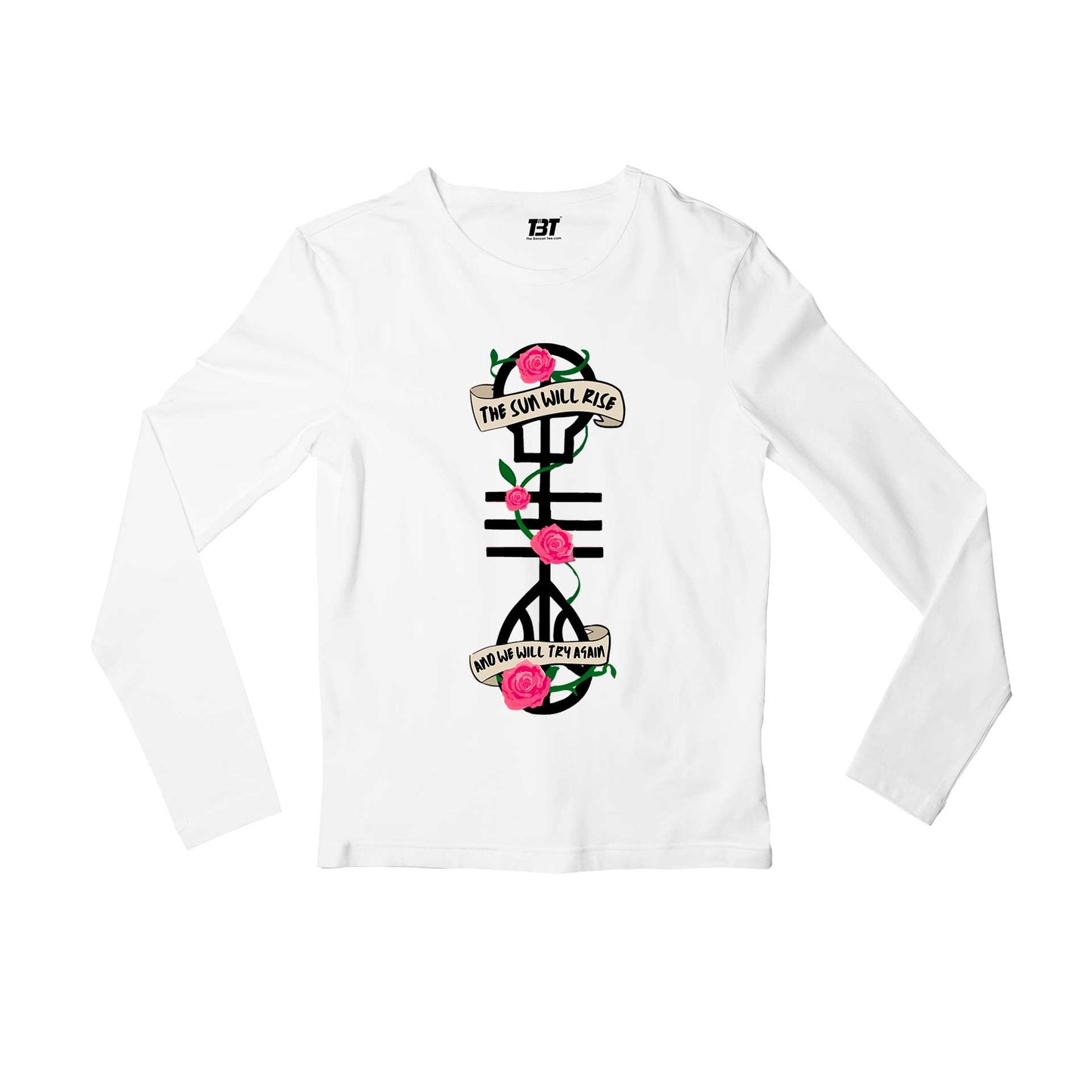 twenty one pilots truce full sleeves long sleeves music band buy online india the banyan tee tbt men women girls boys unisex white