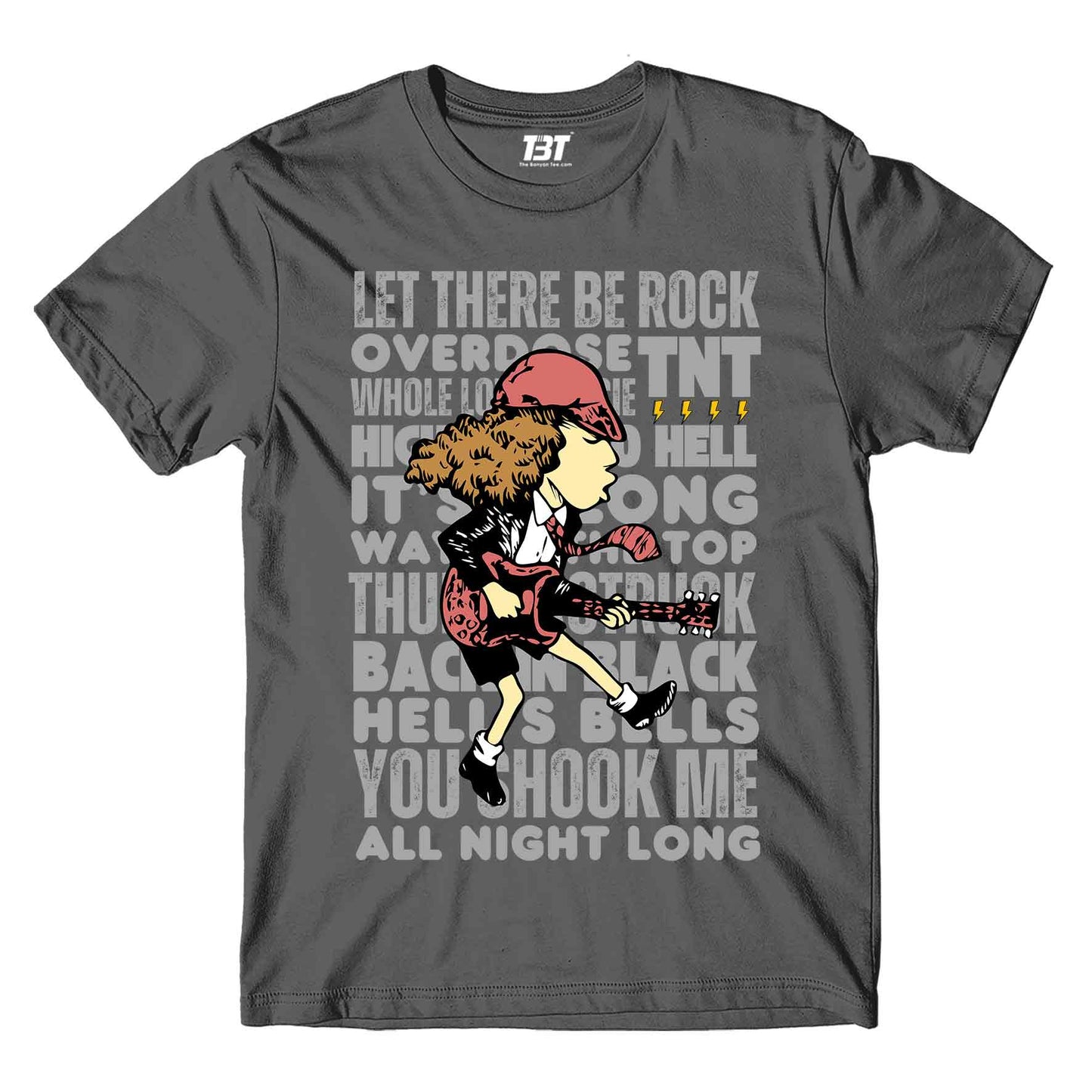 ac/dc rock anthems t-shirt music band buy online india the banyan tee tbt men women girls boys unisex steel grey