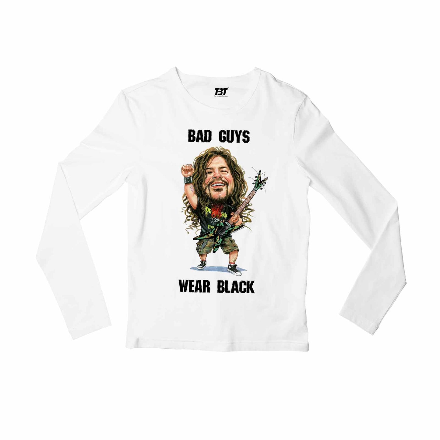 pantera bad guys wear black full sleeves long sleeves music band buy online india the banyan tee tbt men women girls boys unisex white