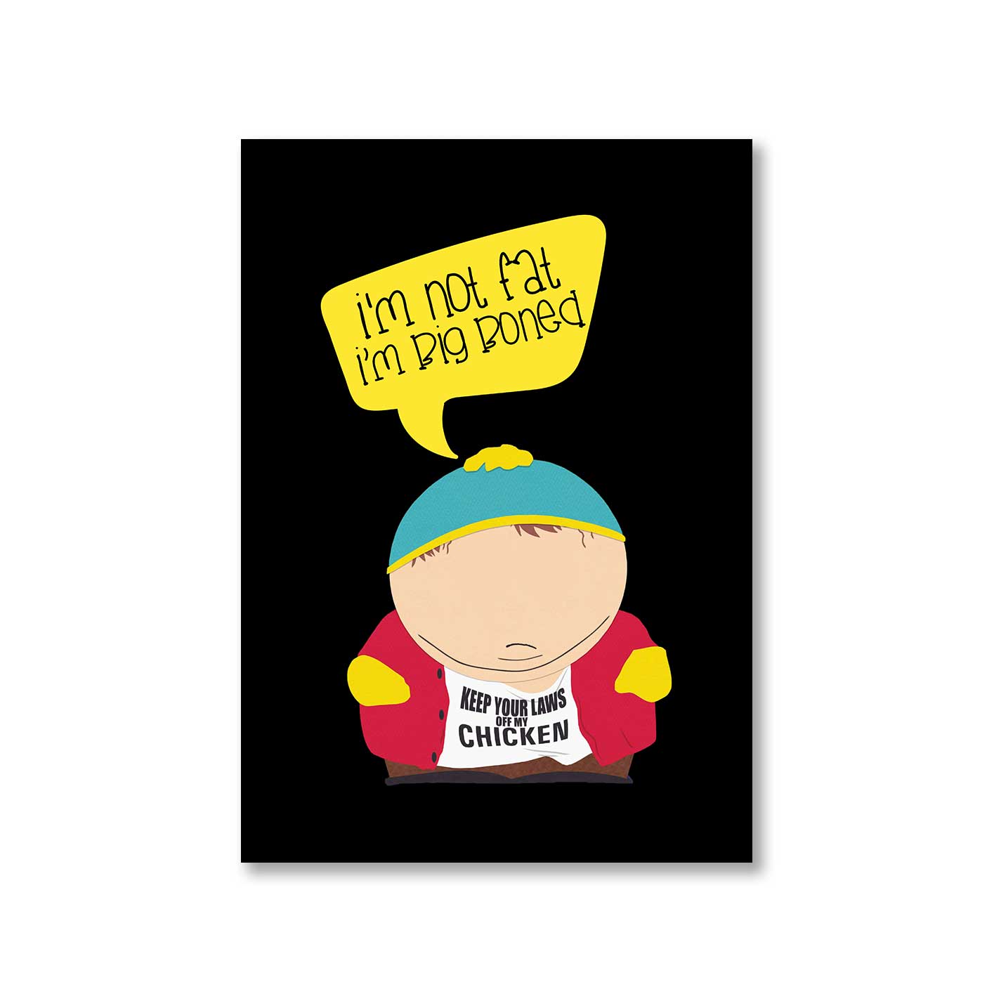 south park big boned poster wall art buy online india the banyan tee tbt a4 south park kenny cartman stan kyle cartoon character illustration