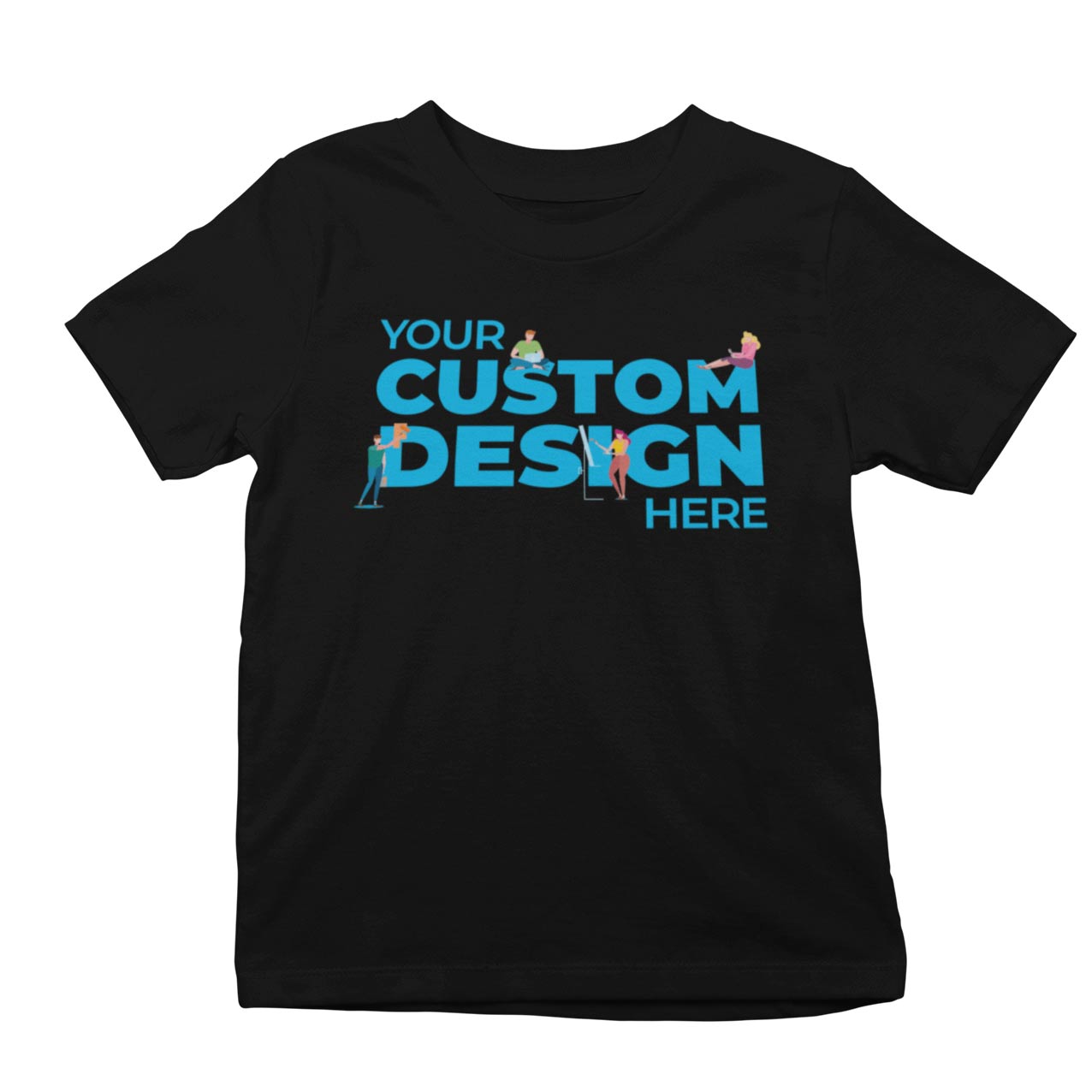 Custom Kids T shirt Yrs Black - Main Image
