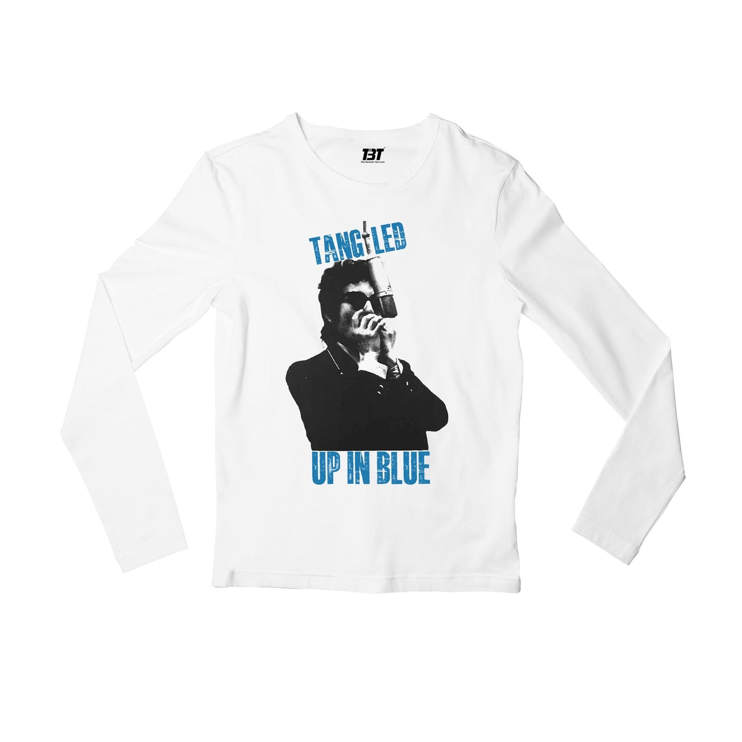 bob dylan tangled up in blue full sleeves long sleeves music band buy online india the banyan tee tbt men women girls boys unisex white