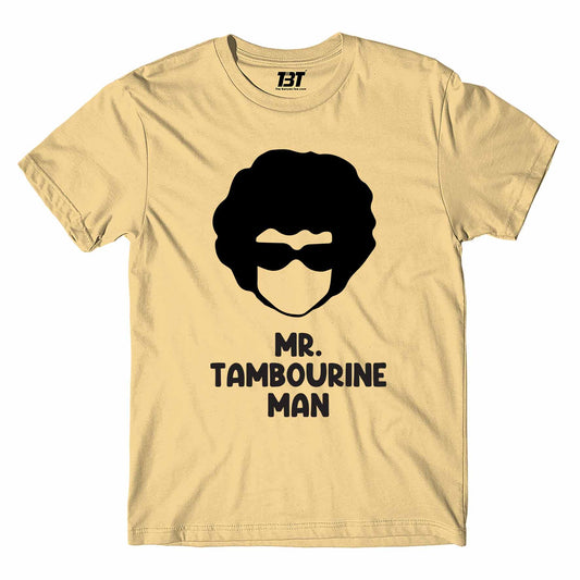 bob dylan mr. tambourine man t-shirt music band buy online india the banyan tee tbt men women girls boys unisex beige