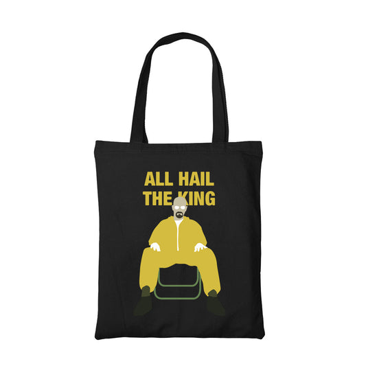 breaking bad all hail the king tote bag hand printed cotton women men unisex