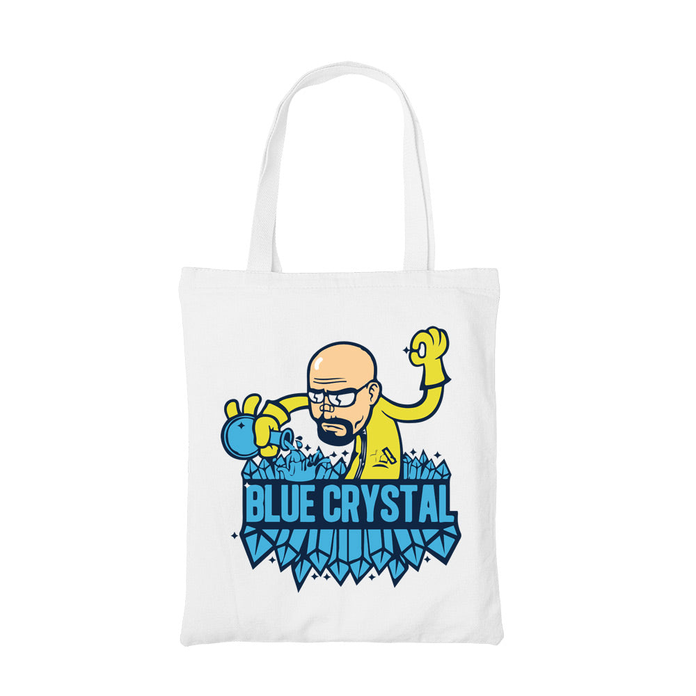 breaking bad blue cyrstal tote bag hand printed cotton women men unisex