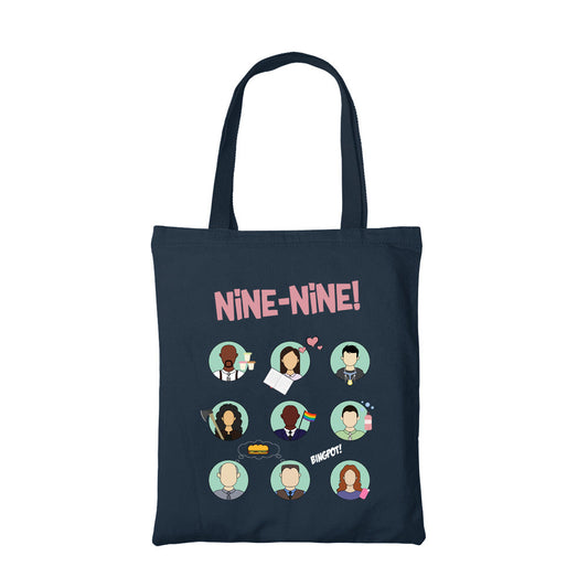 brooklyn nine-nine nine nine squad tote bag hand printed cotton women men unisex