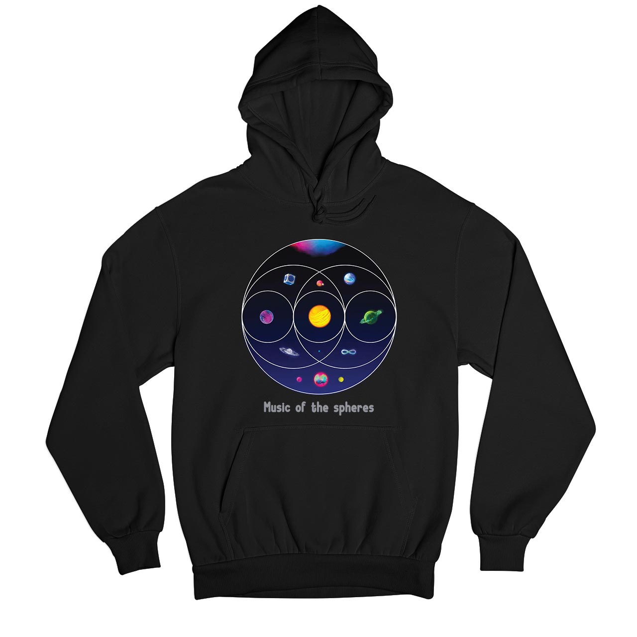 coldplay music of the spheres hoodie hooded sweatshirt winterwear music band buy online india the banyan tee tbt men women girls boys unisex black