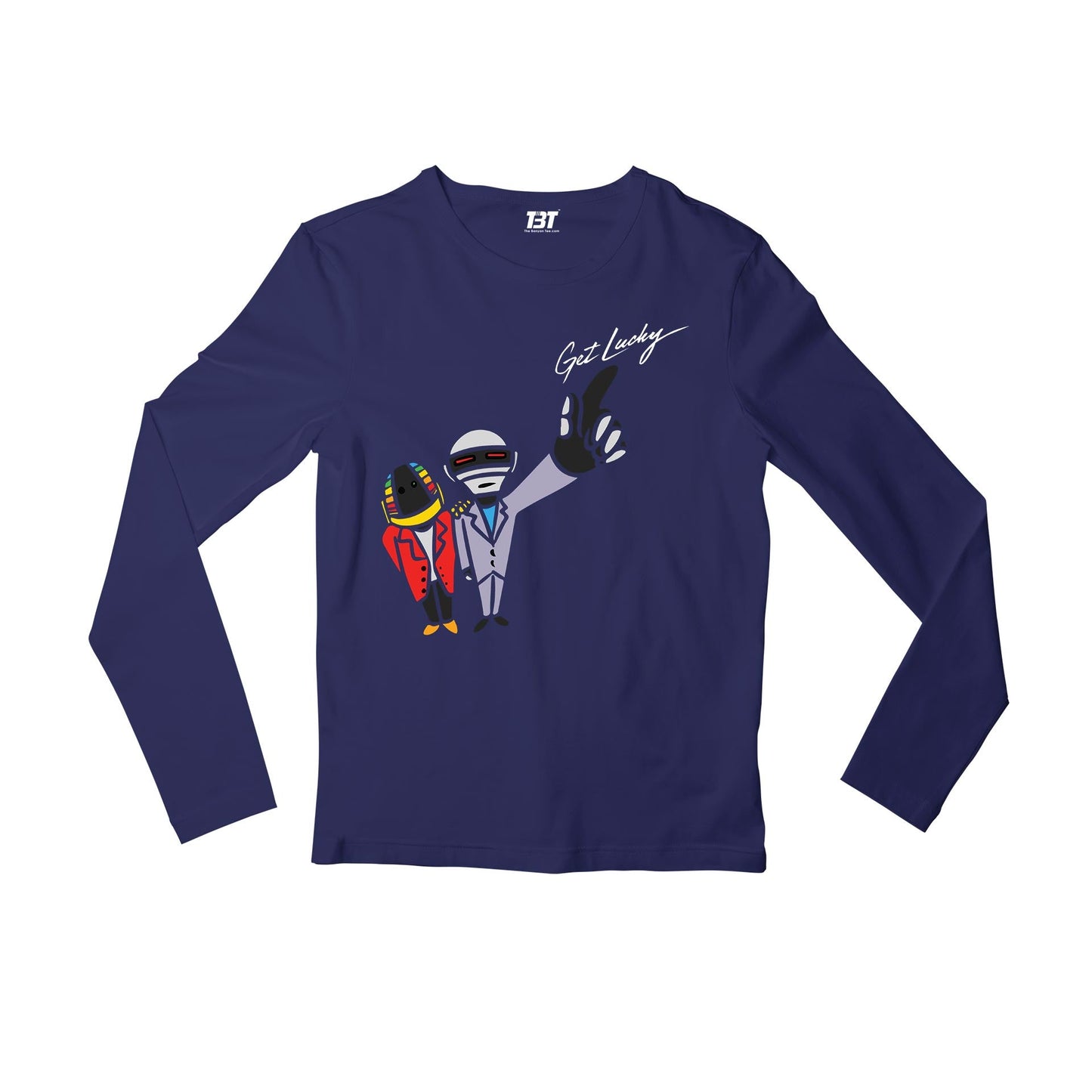 daft punk get lucky full sleeves long sleeves music band buy online india the banyan tee tbt men women girls boys unisex navy