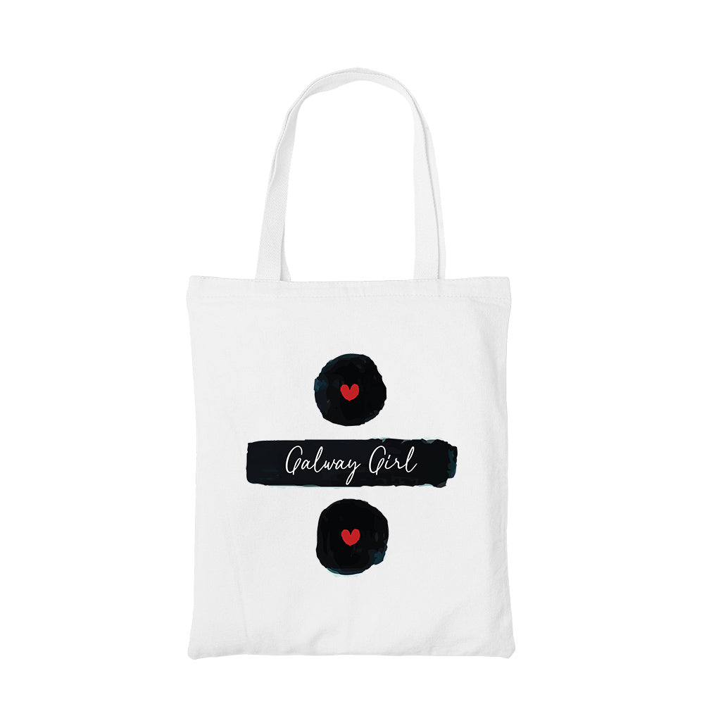 ed sheeran galway girl tote bag hand printed cotton women men unisex