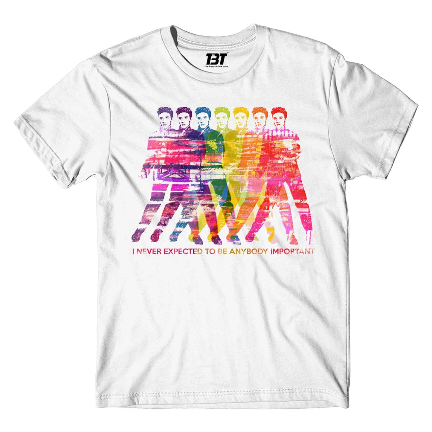 elvis presley i never expected to be anybody important t-shirt music band buy online india the banyan tee tbt men women girls boys unisex white
