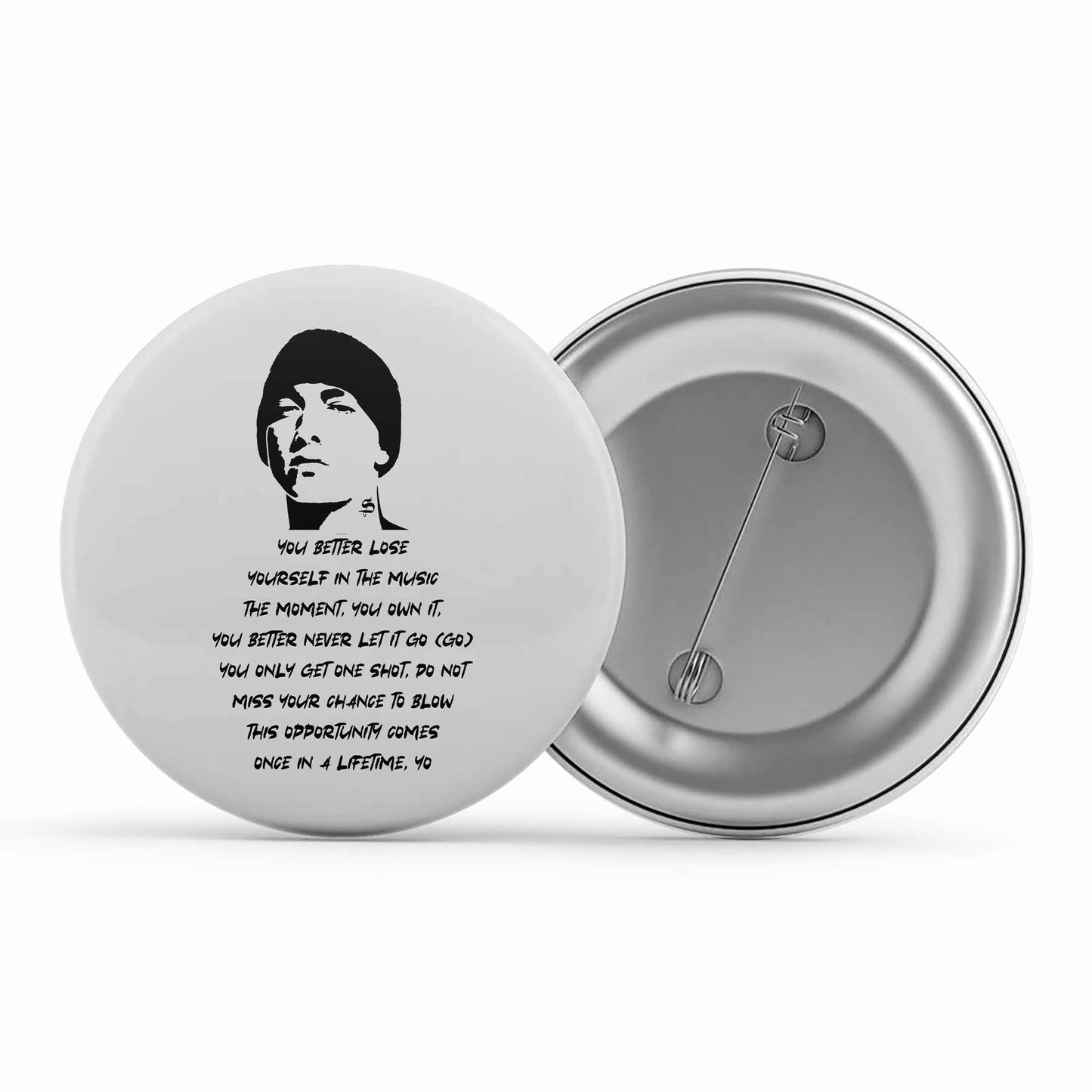 eminem lose yourself badge pin button music band buy online india the banyan tee tbt men women girls boys unisex